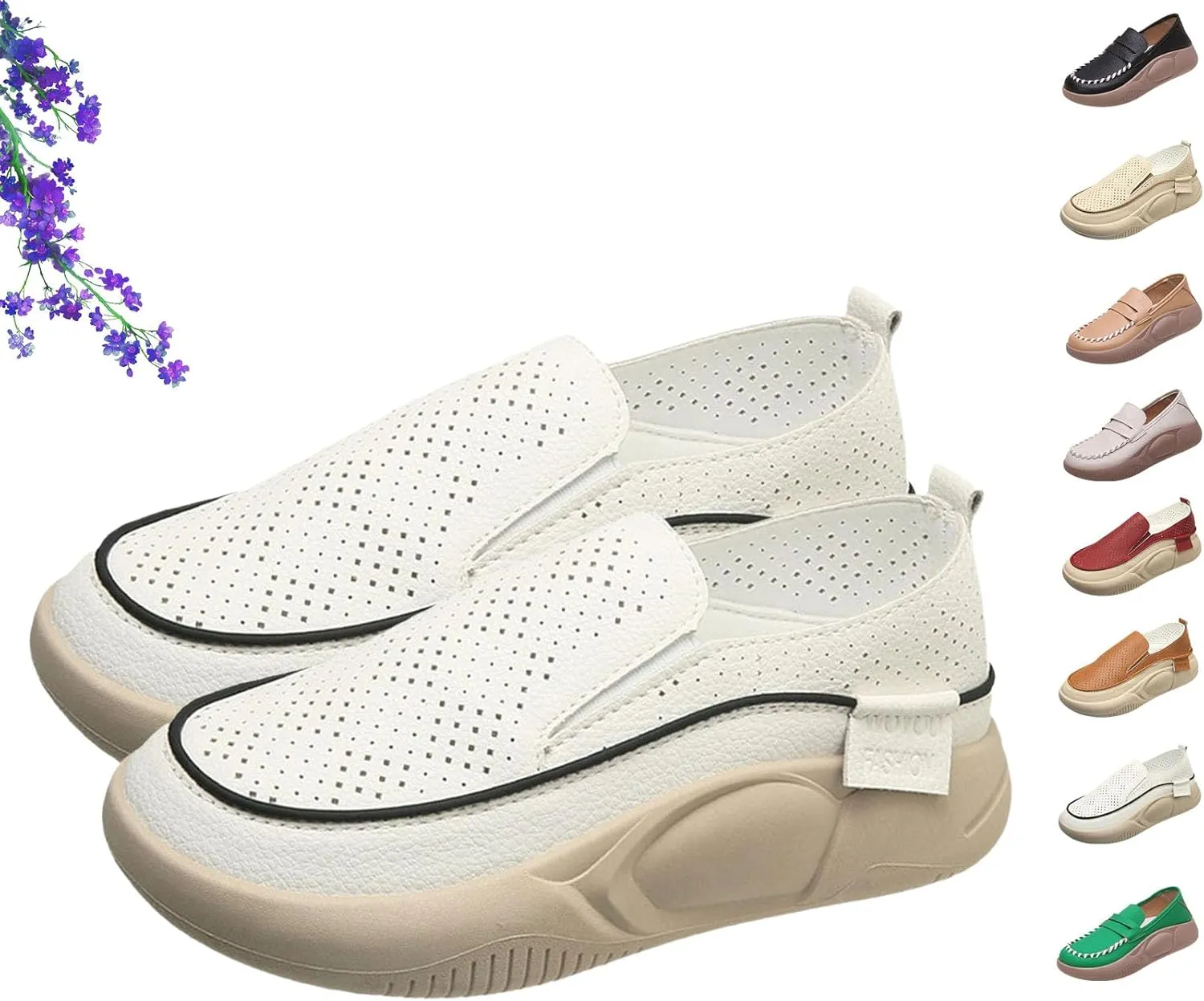 Biscalo Loafers for Women, Soft Soled Leather Corrective Loafers for Women, Comfortable Casual Walking Shoes