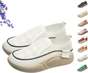 Biscalo Loafers for Women, Soft Soled Leather Corrective Loafers for Women, Comfortable Casual Walking Shoes