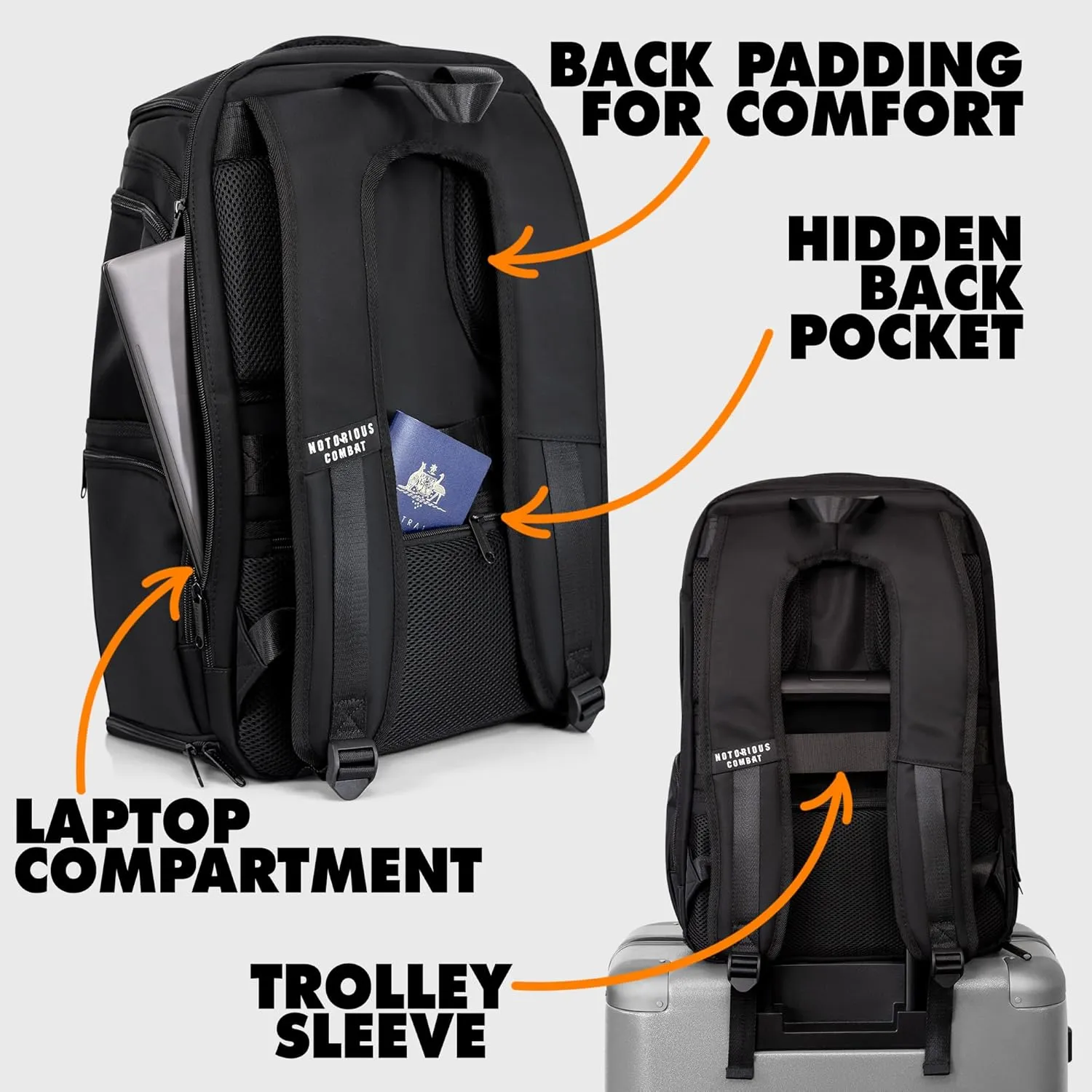 BJJ Jiu Jitsu Backpack - Wet Compartment for Gi, Rashguard, or Shoes - Martial Arts Gear, Boxing, and MMA