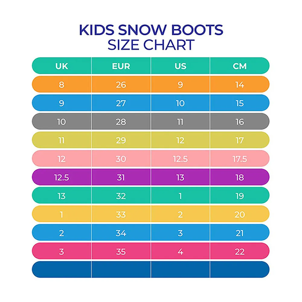 Blue Snowflake Waterproof Winter Snow Boots for Kids for Minus Degree Temperature