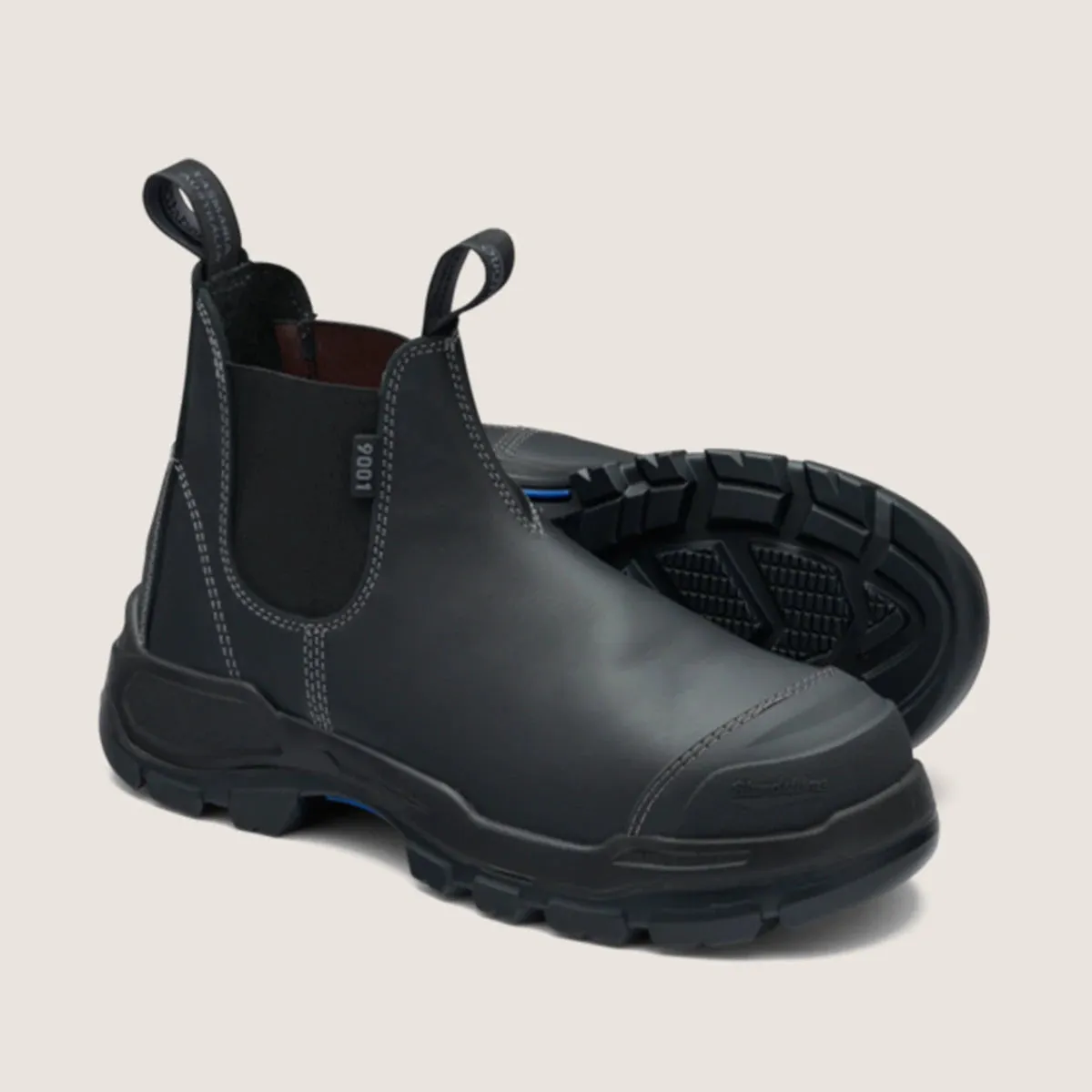 BLUNDSTONE UNISEX ROTOFLEX SLIP-ON SAFETY BOOTS 9001 - BLACK