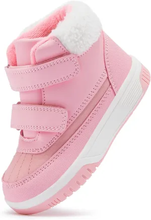 BMCiTYBM Toddler Snow Boots Boys Girls Winter Warm Shoes High Top Outdoor Sneakers for Cold Weather