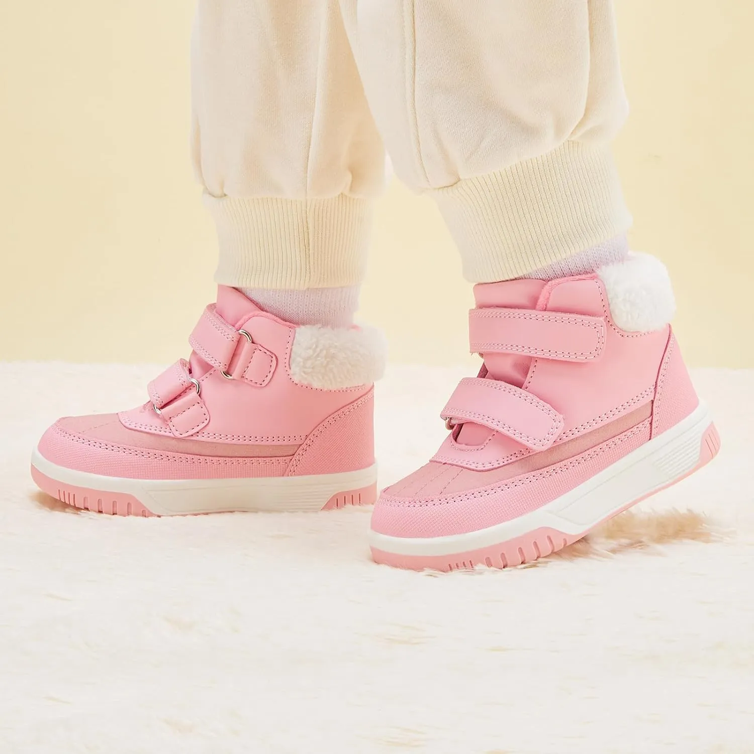 BMCiTYBM Toddler Snow Boots Boys Girls Winter Warm Shoes High Top Outdoor Sneakers for Cold Weather