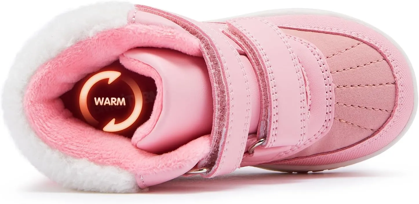 BMCiTYBM Toddler Snow Boots Boys Girls Winter Warm Shoes High Top Outdoor Sneakers for Cold Weather