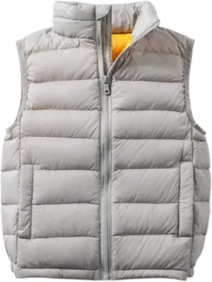 Boys And Girls Down Vest Sleeveless Jacket, Boys And Girls Fluffy Down Vest
