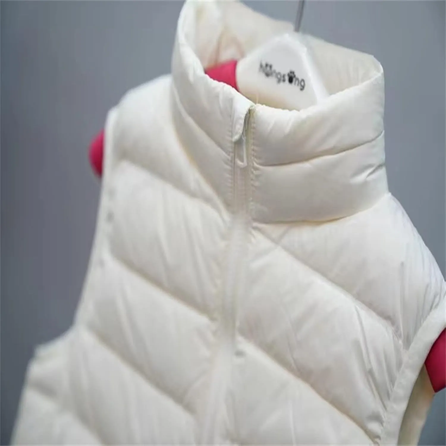 Boys And Girls Down Vest Sleeveless Jacket, Boys And Girls Fluffy Down Vest