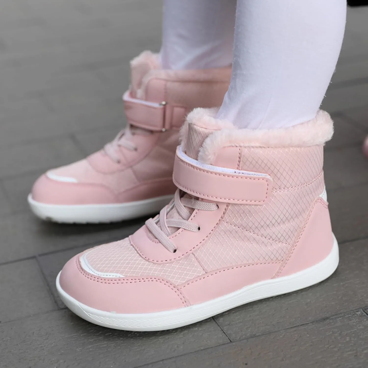 Boys Girls Barefoot Winter Boots With Wide Toe Box Slip Drop Sole Ankle Winter Snow Boots Boots for Toddler Boys Size 5