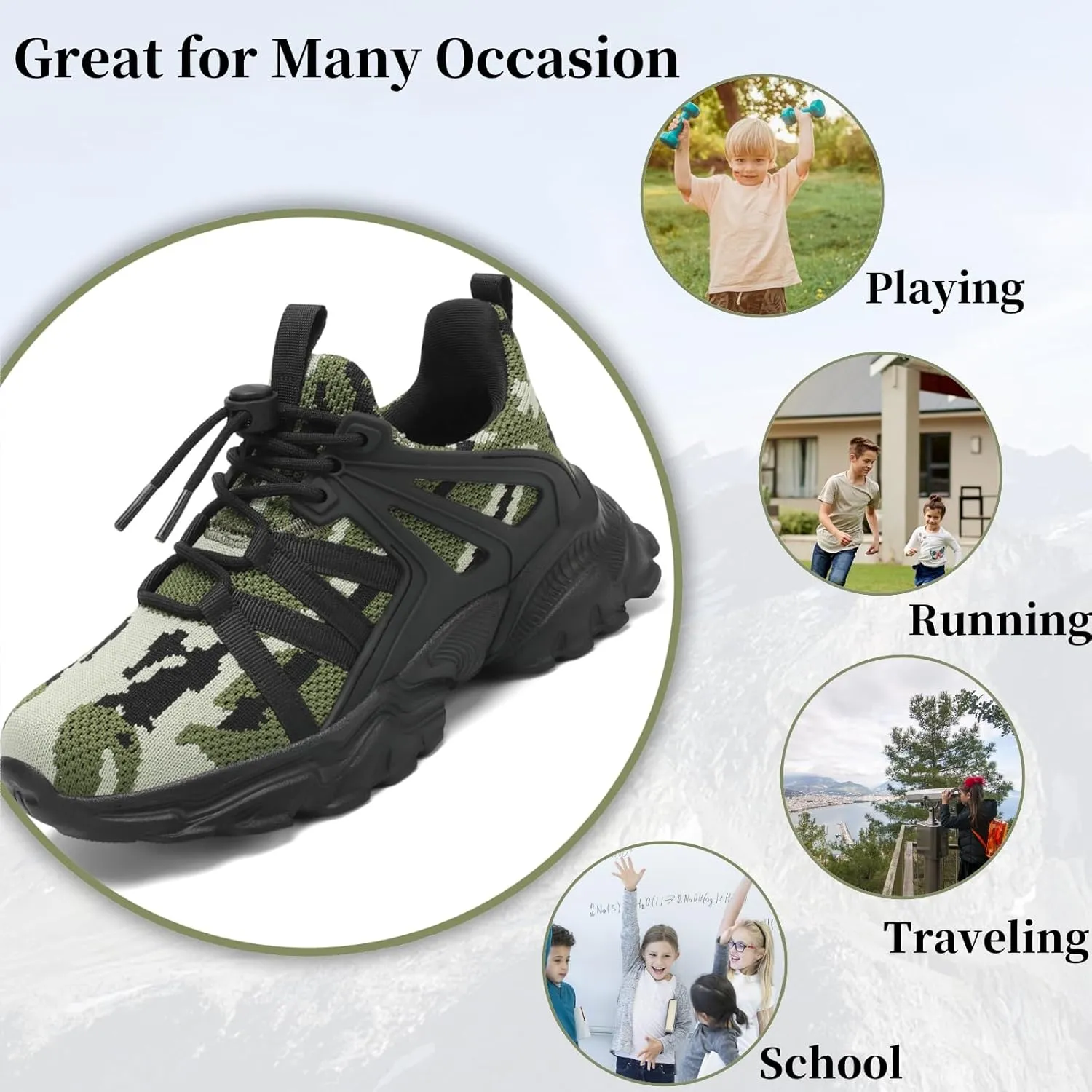 Boys Girls Shoes Kids Sneakers Lightweight Breathable Tennis Athletic Running Shoes for Toddler/Little Kid/Big Kid