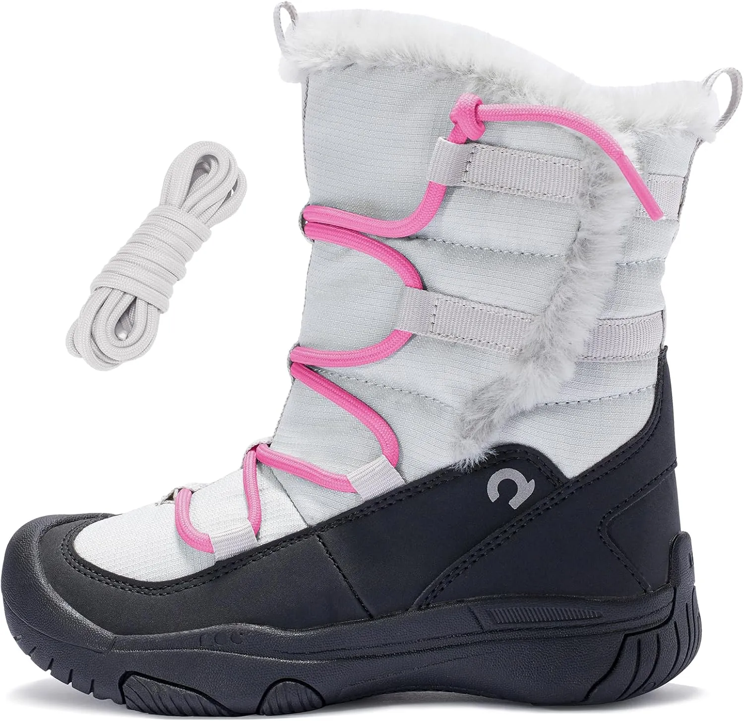 Boys Girls Snow Boots Waterproof Outdoor Sport Warm Cozy Anti-Slip Lightweight Winter Shoes for Toddler/Little/Big Kid