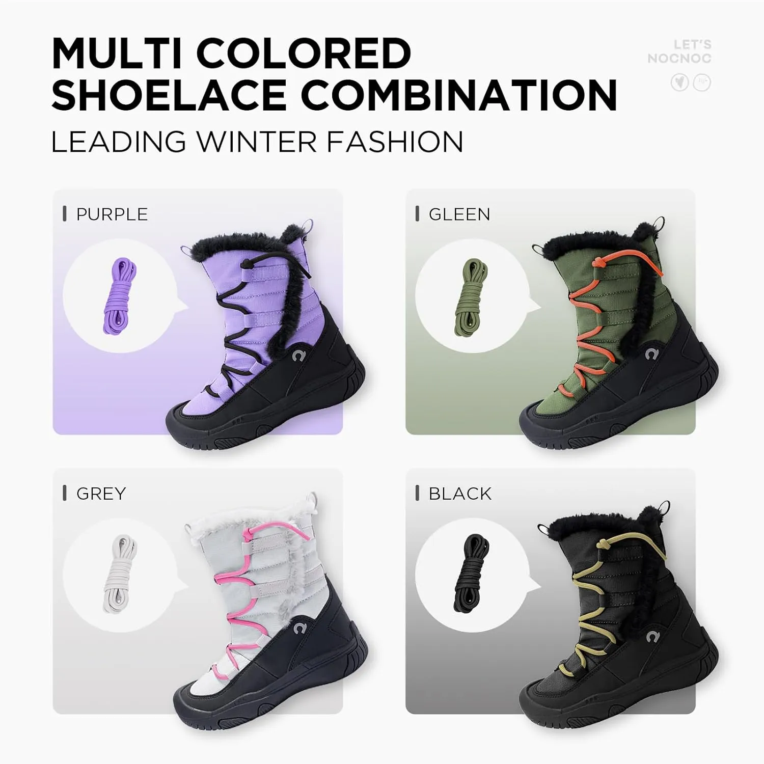 Boys Girls Snow Boots Waterproof Outdoor Sport Warm Cozy Anti-Slip Lightweight Winter Shoes for Toddler/Little/Big Kid