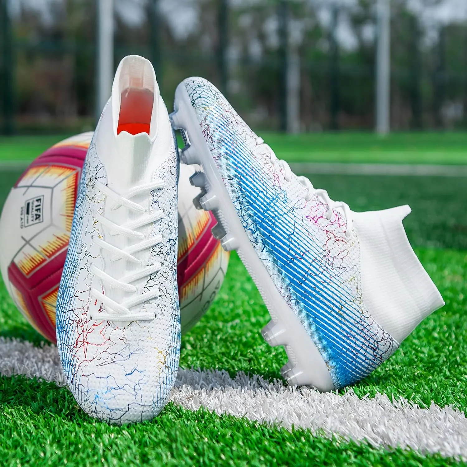 Boys Girls Soccer Cleats Football Cleats Youth Firm Groud Soccer Shoes Athletics Outdoor Football Shoes Sneakers