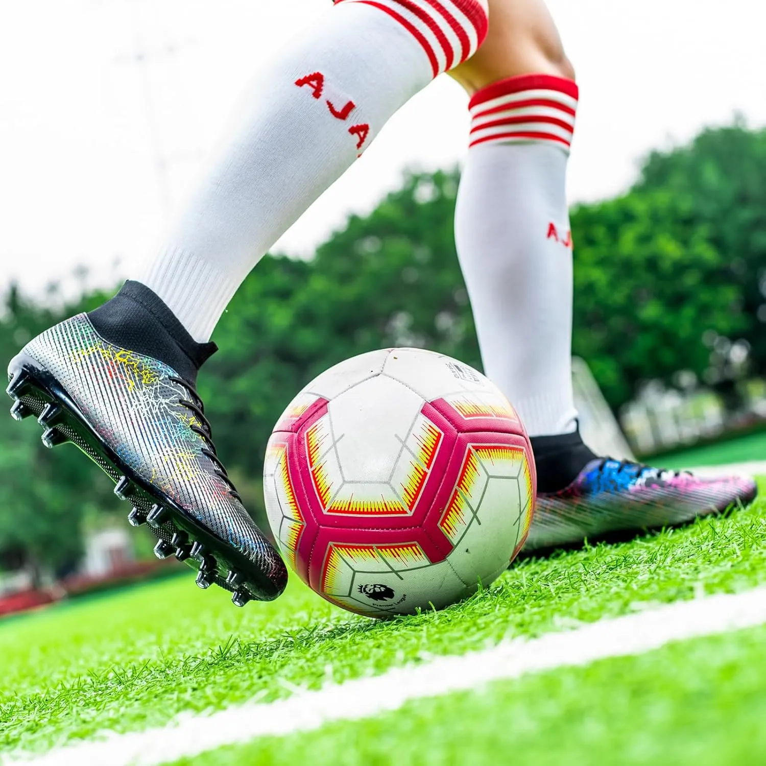 Boys Girls Soccer Cleats Football Cleats Youth Firm Groud Soccer Shoes Athletics Outdoor Football Shoes Sneakers