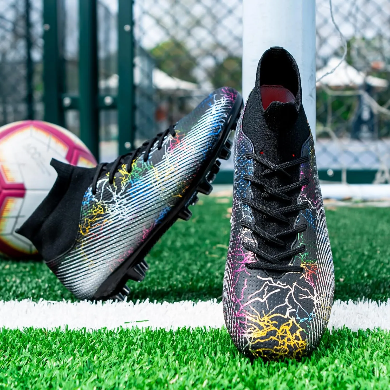 Boys Girls Soccer Cleats Football Cleats Youth Firm Groud Soccer Shoes Athletics Outdoor Football Shoes Sneakers