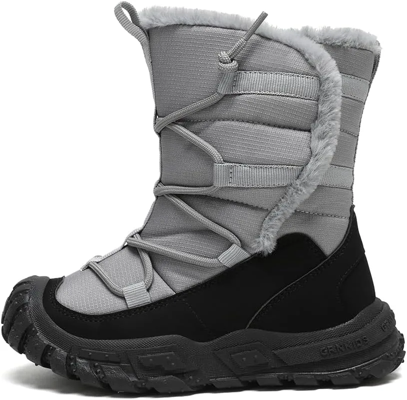 Boys Girls Wnter Snow Boots Warm Outdoor Hiking Shoes Waterproof Anti-slip Boots