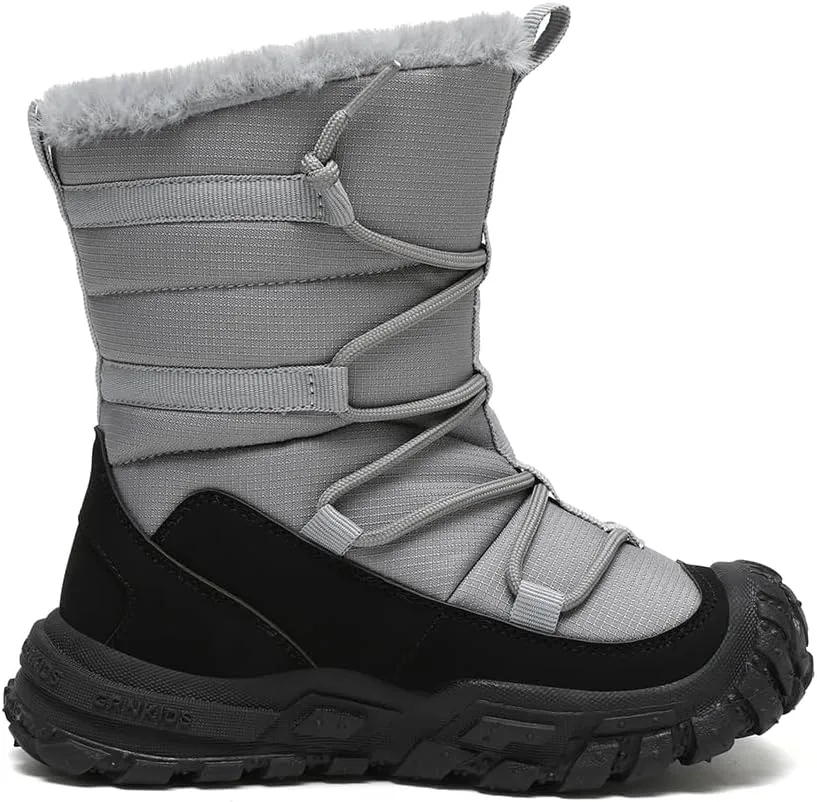 Boys Girls Wnter Snow Boots Warm Outdoor Hiking Shoes Waterproof Anti-slip Boots