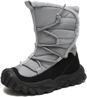 Boys Girls Wnter Snow Boots Warm Outdoor Hiking Shoes Waterproof Anti-slip Boots
