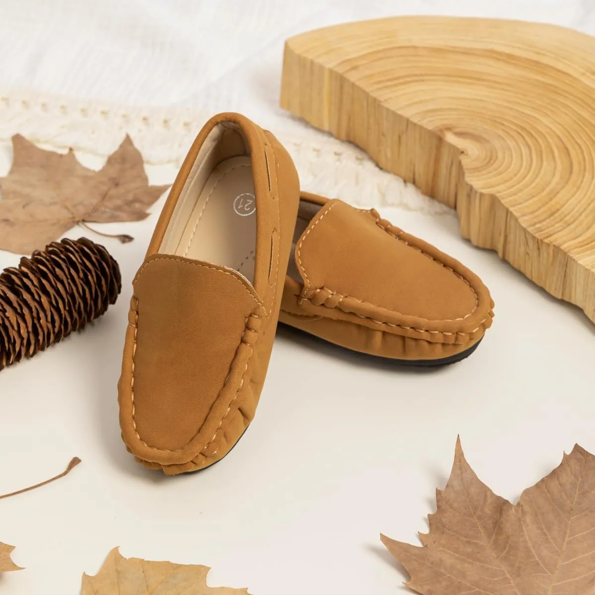 Boys Loafers, Soft Slip-On Moccasin Oxford Shoes for Toddler/Little Kids, Casual Boat Shoes for School Uniforms and Everyday Wear