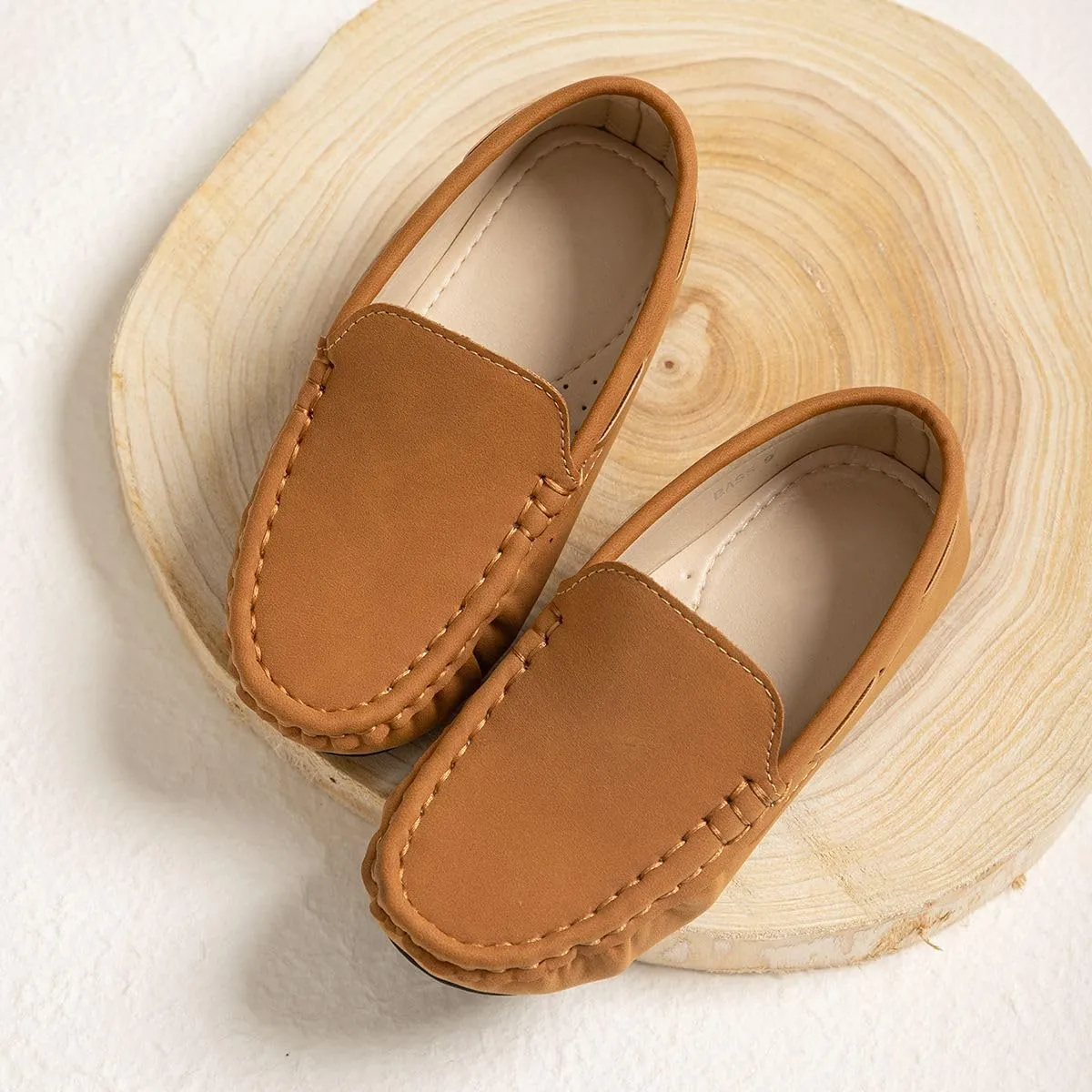 Boys Loafers, Soft Slip-On Moccasin Oxford Shoes for Toddler/Little Kids, Casual Boat Shoes for School Uniforms and Everyday Wear
