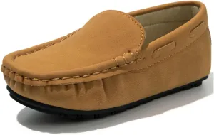 Boys Loafers, Soft Slip-On Moccasin Oxford Shoes for Toddler/Little Kids, Casual Boat Shoes for School Uniforms and Everyday Wear