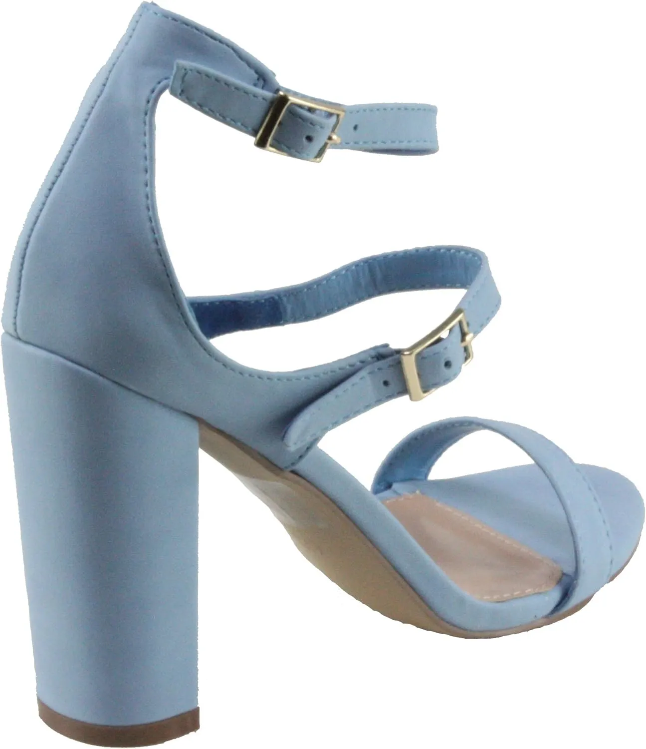 Breckelle's Women's Devie-07 Mary Jane Style Ankle Strap Block High Heel Dress Sandals