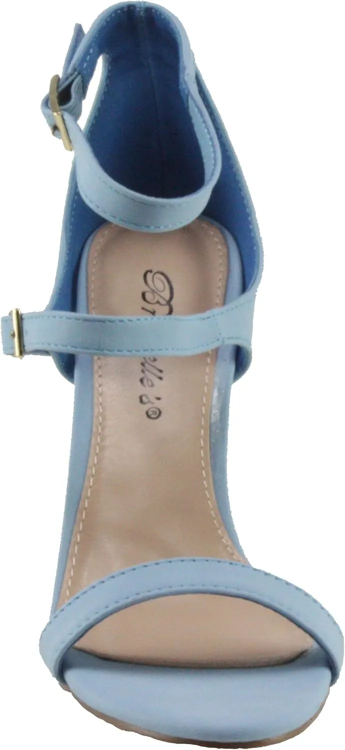 Breckelle's Women's Devie-07 Mary Jane Style Ankle Strap Block High Heel Dress Sandals