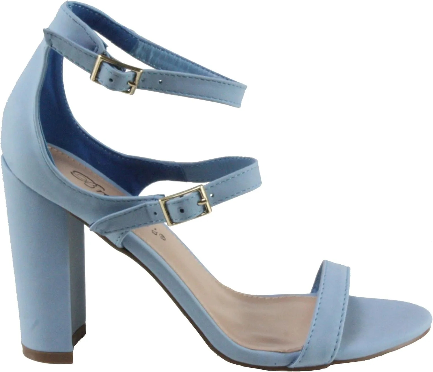 Breckelle's Women's Devie-07 Mary Jane Style Ankle Strap Block High Heel Dress Sandals