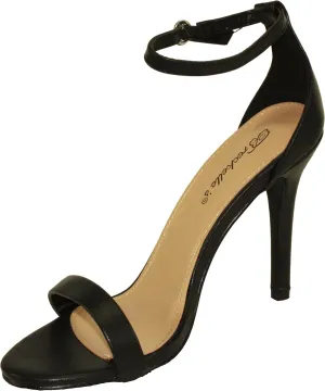 Breckelle's Women's Sydney-46 Stiletto Ankle Strap High Heel Dress Sandals