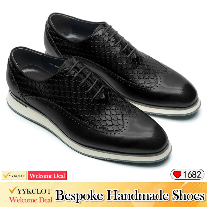 British Brock Dress Leather Shoes Men's Business Oxford Shoes