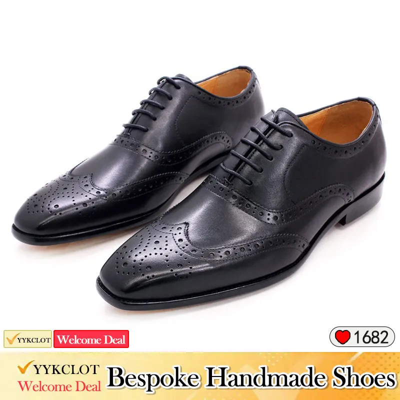 British Brock Oxford Shoes Men's Business Casual Leather Shoes