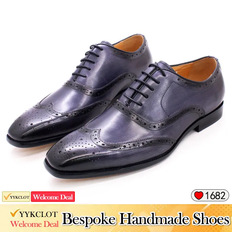 British Brock Oxford Shoes Men's Business Casual Leather Shoes