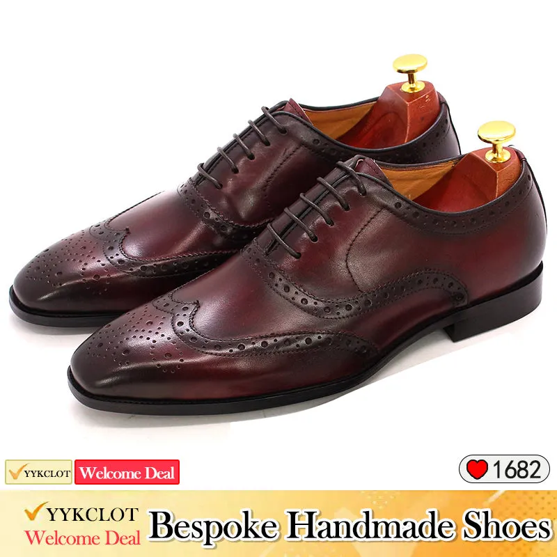 British Brock Oxford Shoes Men's Business Casual Leather Shoes