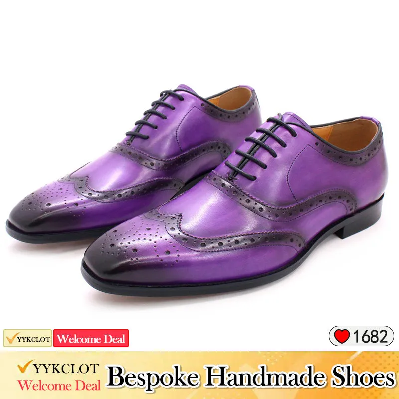 British Brock Oxford Shoes Men's Business Casual Leather Shoes