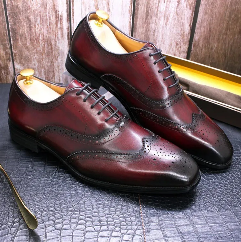 British Brock Oxford Shoes Men's Business Casual Leather Shoes