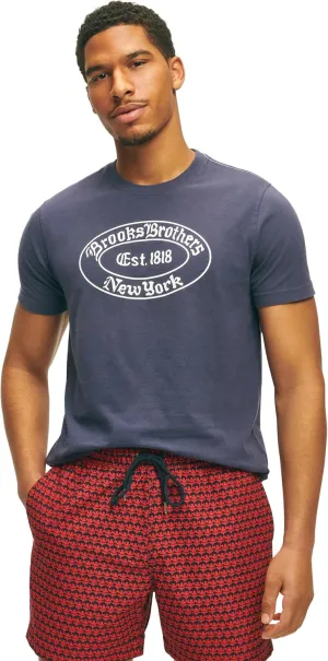 Brooks Brothers Men's Label Graphic Short Sleeve T-Shirt