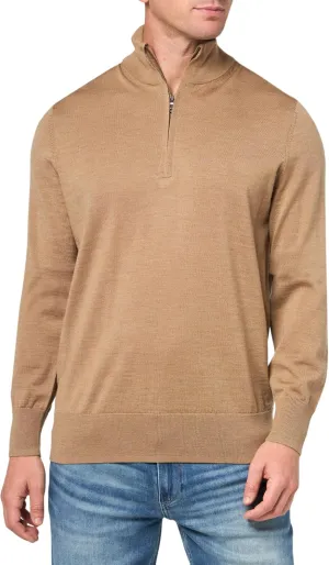 Brooks Brothers Men's Merino Wool Half-Zip Long Sleeve Sweater