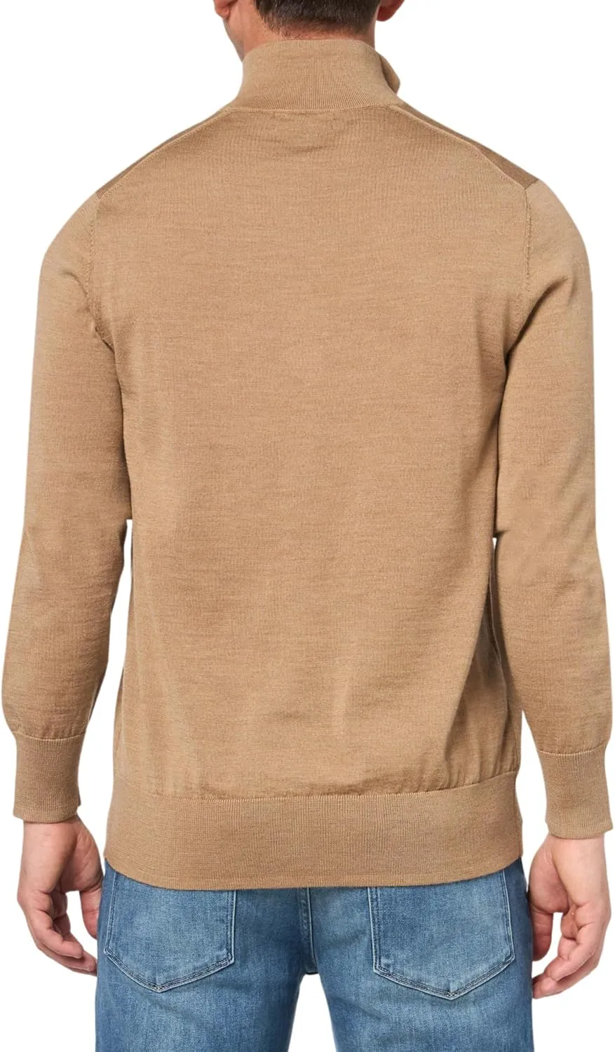 Brooks Brothers Men's Merino Wool Half-Zip Long Sleeve Sweater