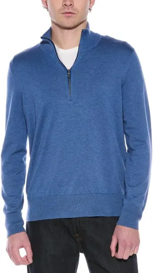 Brooks Brothers Men's Supima Cotton Long Sleeve Half-Zip Sweater