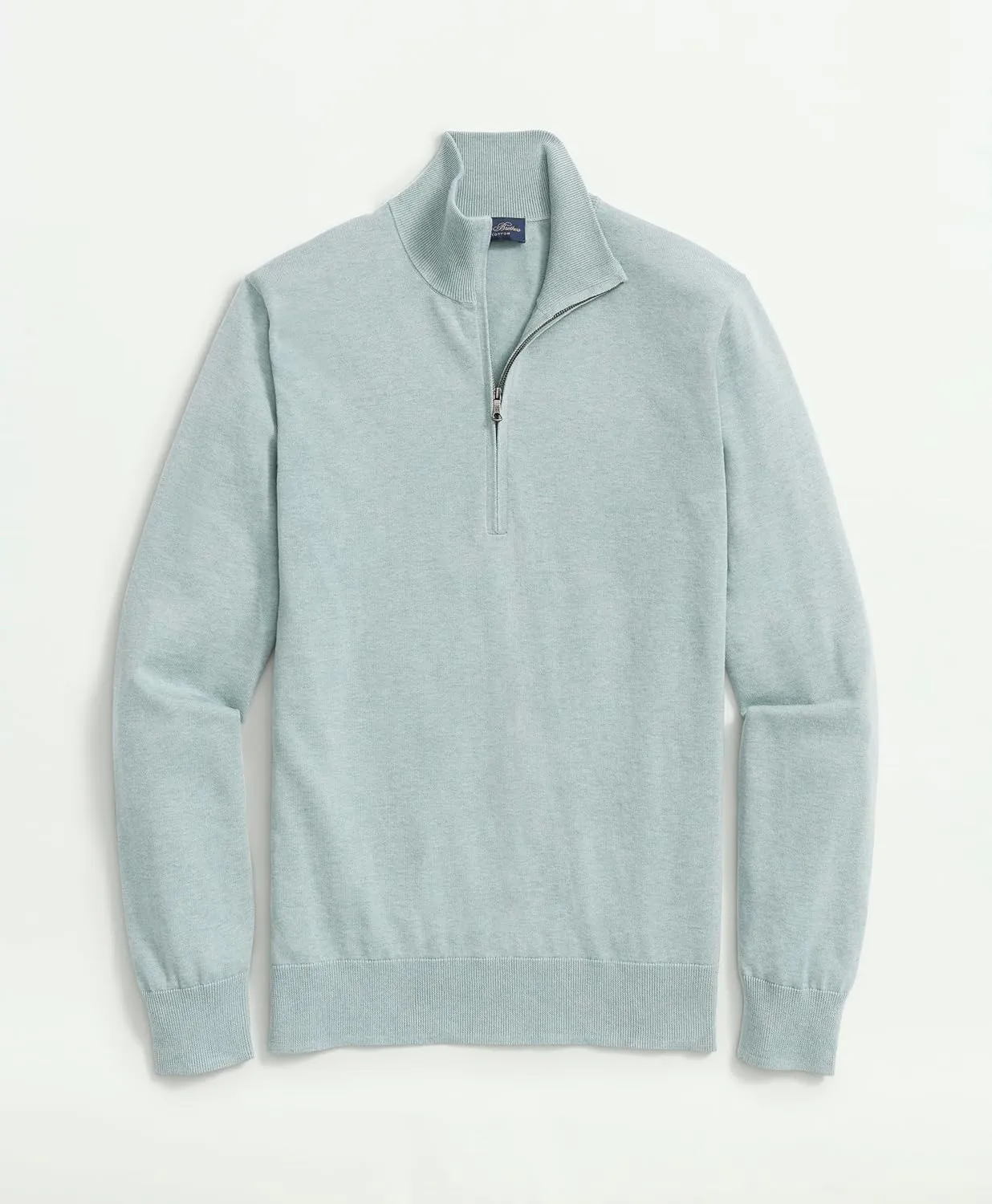 Brooks Brothers Men's Supima Cotton Long Sleeve Half-Zip Sweater