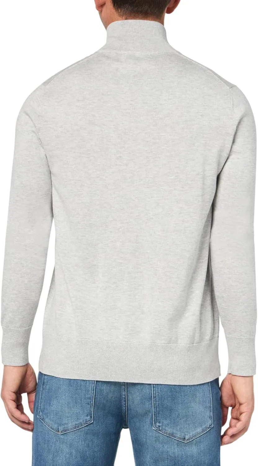 Brooks Brothers Men's Supima Cotton Long Sleeve Half-Zip Sweater