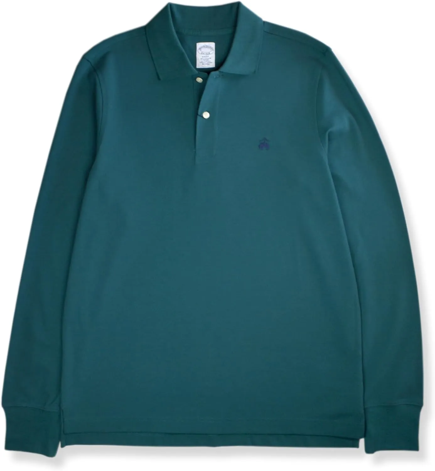 Brooks Brothers Men's Supima Cotton Pique Stretch Logo Long Sleeve Polo Shirt