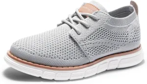 Bruno Marc Boy's Mesh Sneakers Oxfords Casual Dress Lace-Up Lightweight Walking Shoes