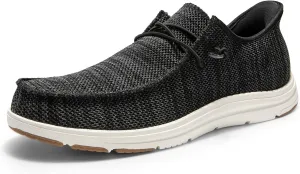 Bruno Marc Hands Free Mens Casual Loafers, Men's Stretch Lace Up Slip On Shoes, Arch Support Non Slip Barefoot Shoes for Men, Comfortable & Light-Weight
