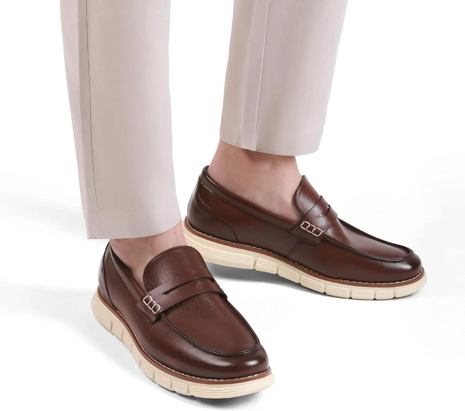 Bruno Marc Men's Casual Dress Shoes Slip-on Lightweight Penny Loafers EZFlex GlideBreeze