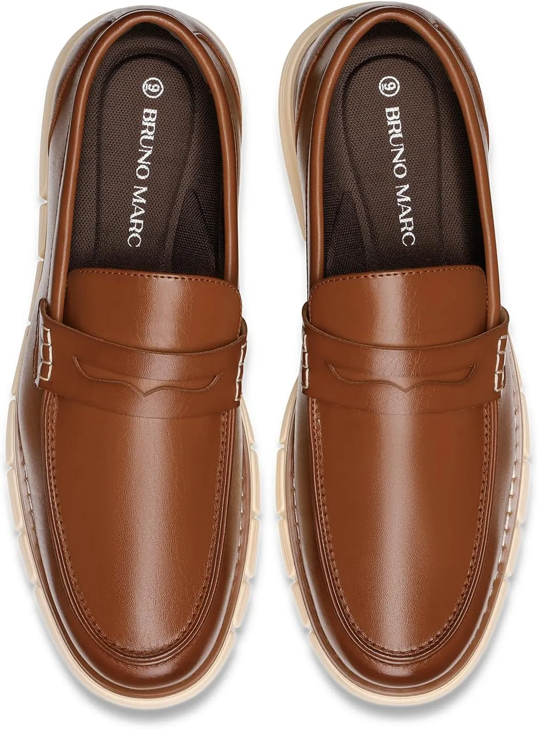 Bruno Marc Men's Casual Dress Shoes Slip-on Lightweight Penny Loafers EZFlex GlideBreeze
