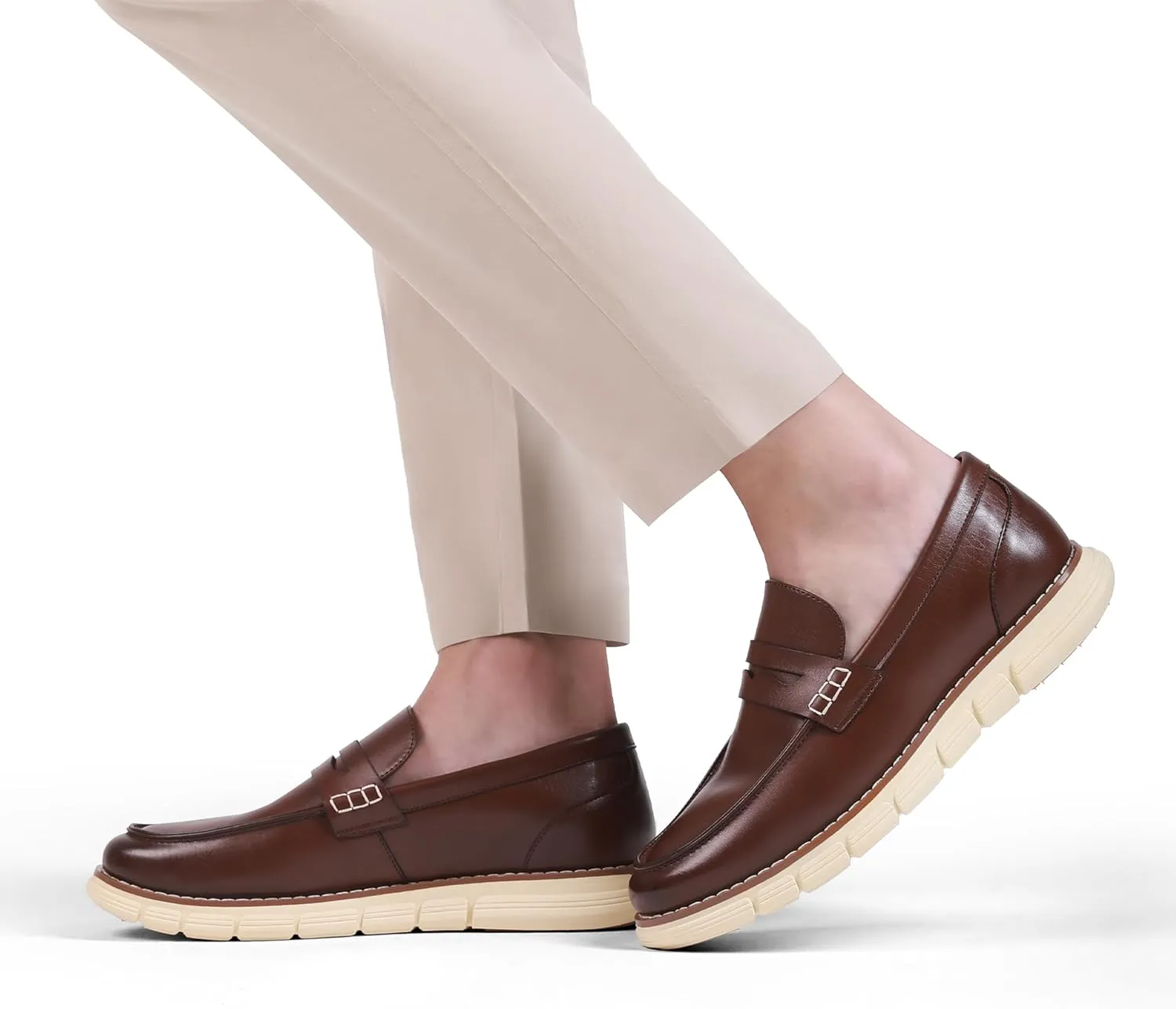 Bruno Marc Men's Casual Dress Shoes Slip-on Lightweight Penny Loafers EZFlex GlideBreeze