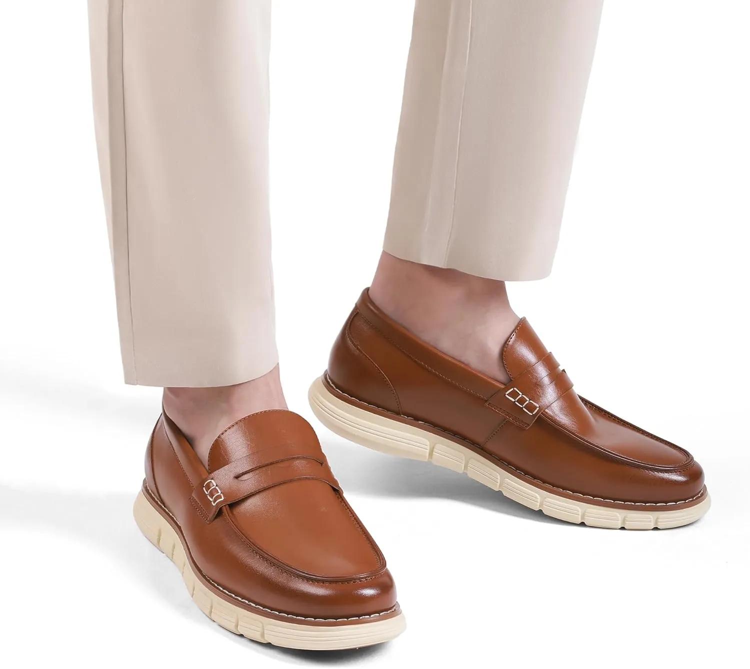 Bruno Marc Men's Casual Dress Shoes Slip-on Lightweight Penny Loafers EZFlex GlideBreeze