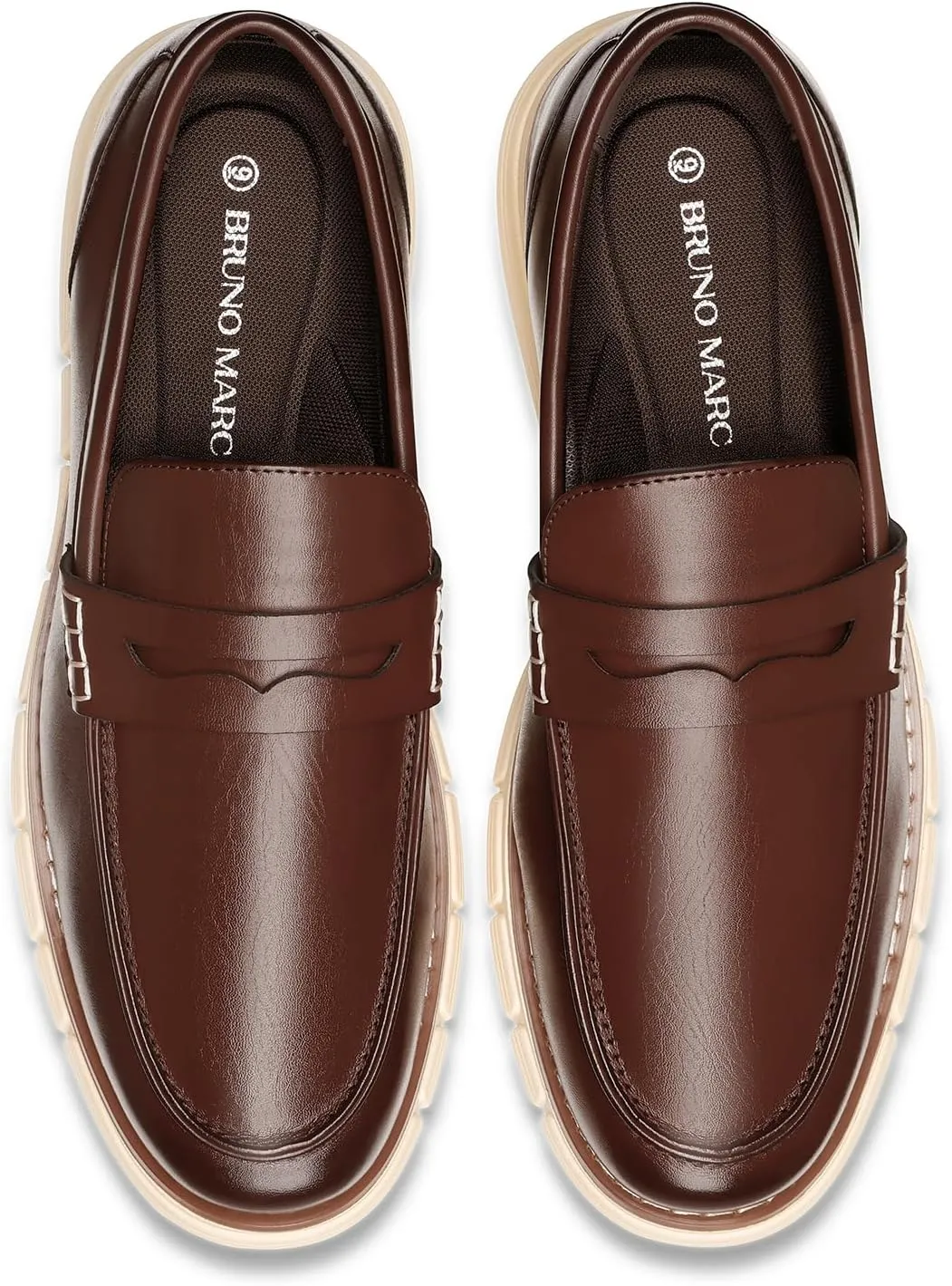 Bruno Marc Men's Casual Dress Shoes Slip-on Lightweight Penny Loafers EZFlex GlideBreeze