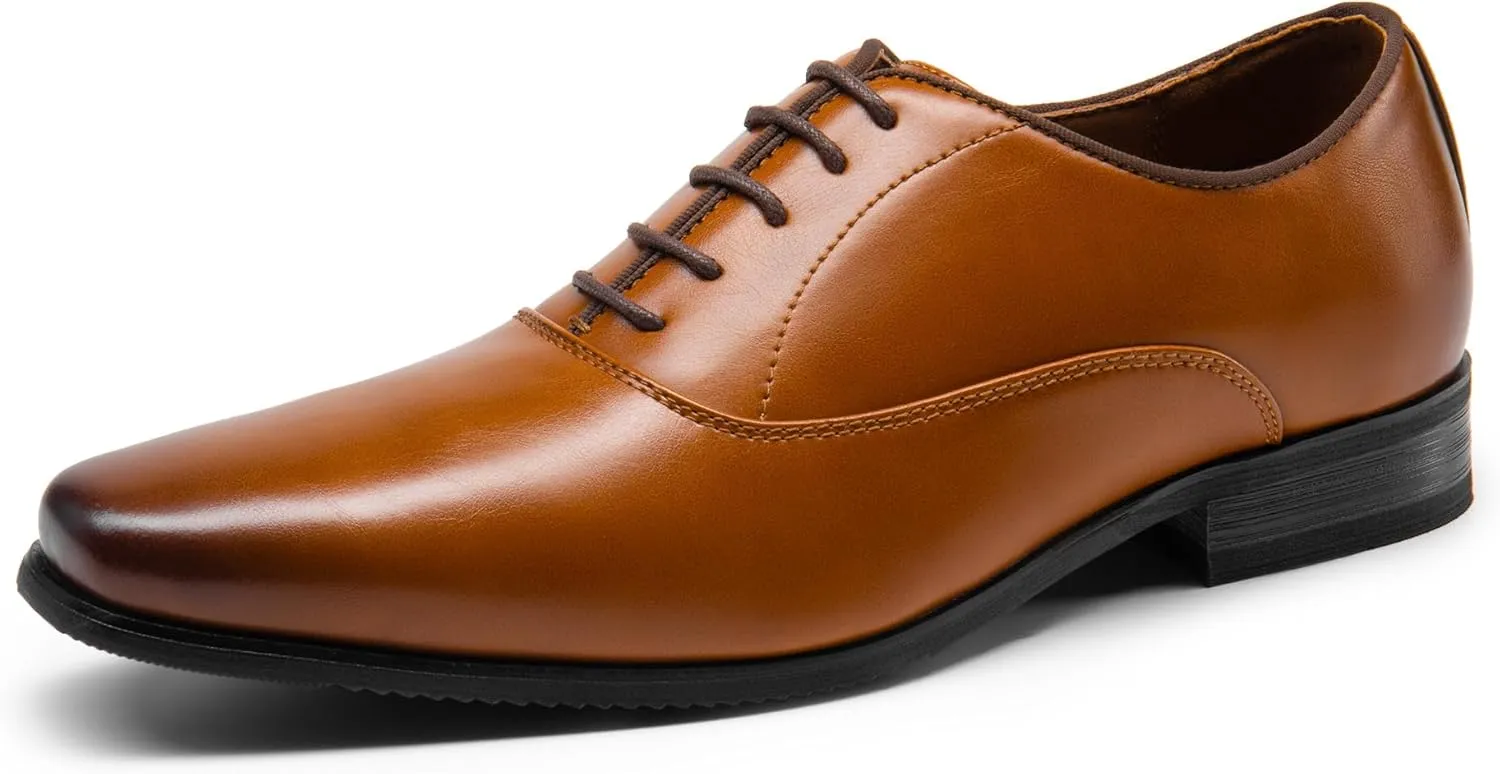 Bruno Marc Men's Dress Shoes Bussiness Formal Oxfords Wesley Lace Up Soft Plain-Toe