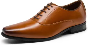Bruno Marc Men's Dress Shoes Bussiness Formal Oxfords Wesley Lace Up Soft Plain-Toe