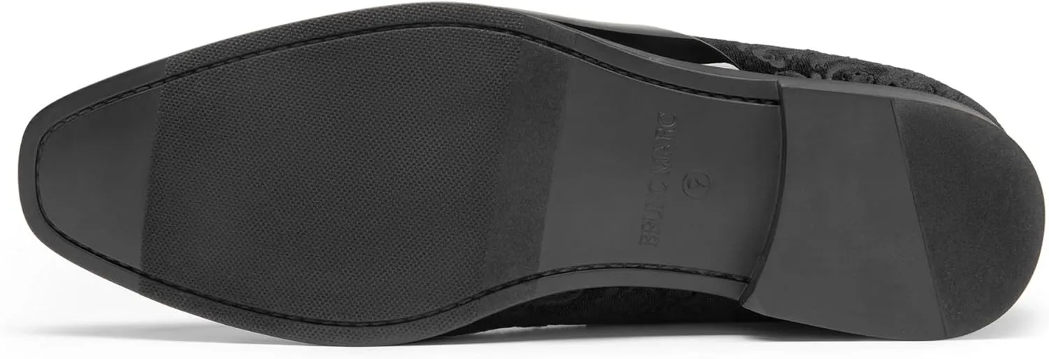 Bruno Marc Men's Dress Tuxedo Shoes Classic Patent Velvet Lace-up Formal Caden Oxford